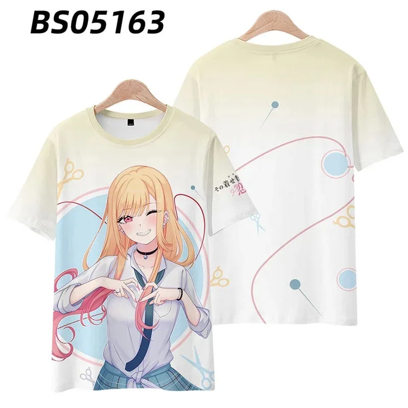 Kawaii meu vestido querida 3d camiseta moda verão em torno do pescoço manga curta popular anime japonês streetwear plus size
