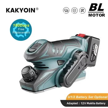 2200W Brushless Cordless Electric PlanerElectric Router Trimmer Wood Cutting Machine Woodworking Tool For 12V Makita Battery