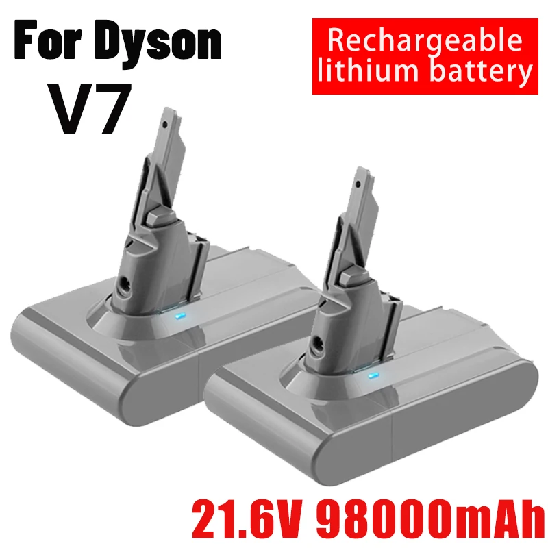 New Dyson V7 battery 21.6V 98000mAh Li lon Rechargeable Battery For ...