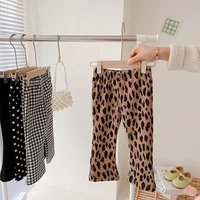 Baby Girls Boot Cut Pant 2023 Spring New Baby Flare Pants Casual Girls Leggings Children Cute Trousers Kids Cotton Pants 1Y-12Y 3