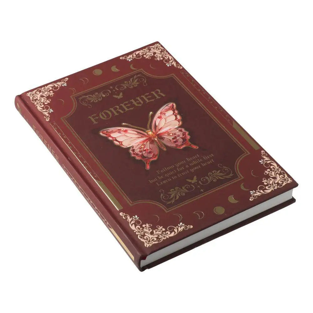 

Блокнот A5 в твердой обложке, офисные принадлежности, 224 страниц, винтажный блокнот из плотной бумаги с бабочками, блокноты для журнала