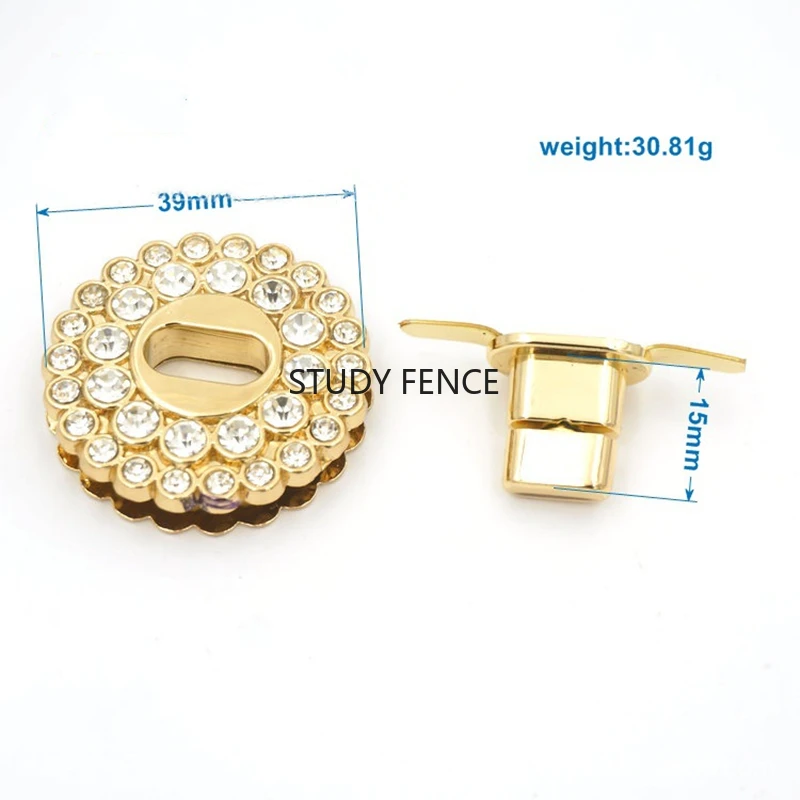 2pcs 금속 패키지 잠금 버클 원형 잠금 버클 패키지 트위스트 잠금 버클 가정용 하드웨어 액세서리 바느질 용품