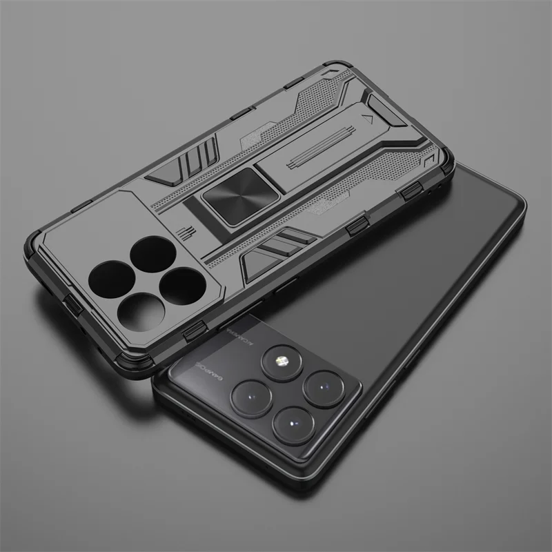 Shockproof Camera Lens Armor Phone Case with Magnetic Holder - Enhanced Protection