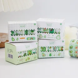 Kawaii Avocado Washi Tape Set for Scrapbooking and DIY Stationery Decor (Random Design)
