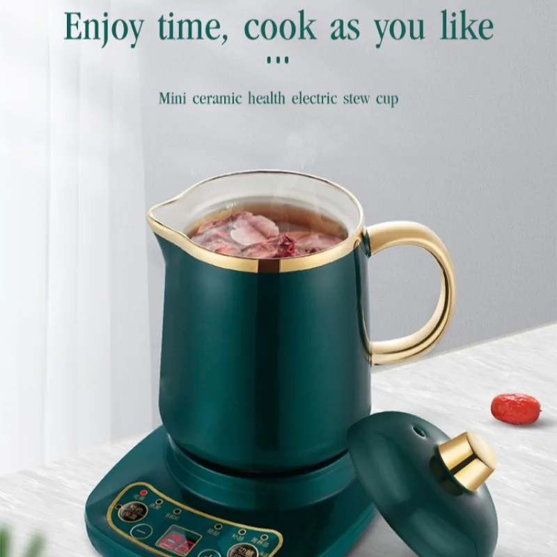 Household multifunction ceramic mini tea boiler soup office electric stew cup split teapot
