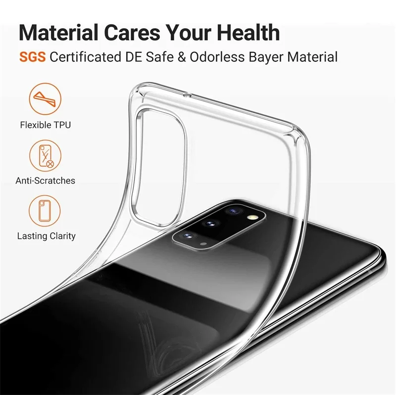 Rugged Crystal Clear Shockproof Phone Case - Anti-Drop Scratch Protective Cover