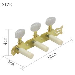 Deluxe Classical Guitar Tuning Pegs - Premium Triple Knob Machine Heads and Accessories (Y-21)