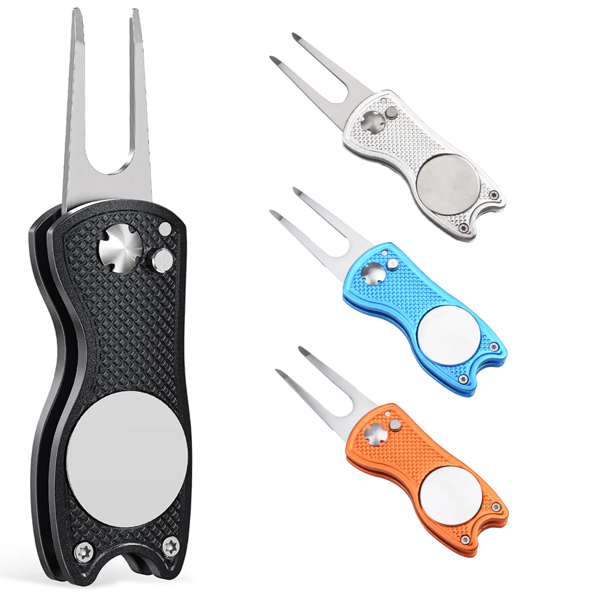 Metal Foldable Golf Divot Repair Tool Golf Ball Marker golf ball mark,golf training accessories,golf divot repair tool