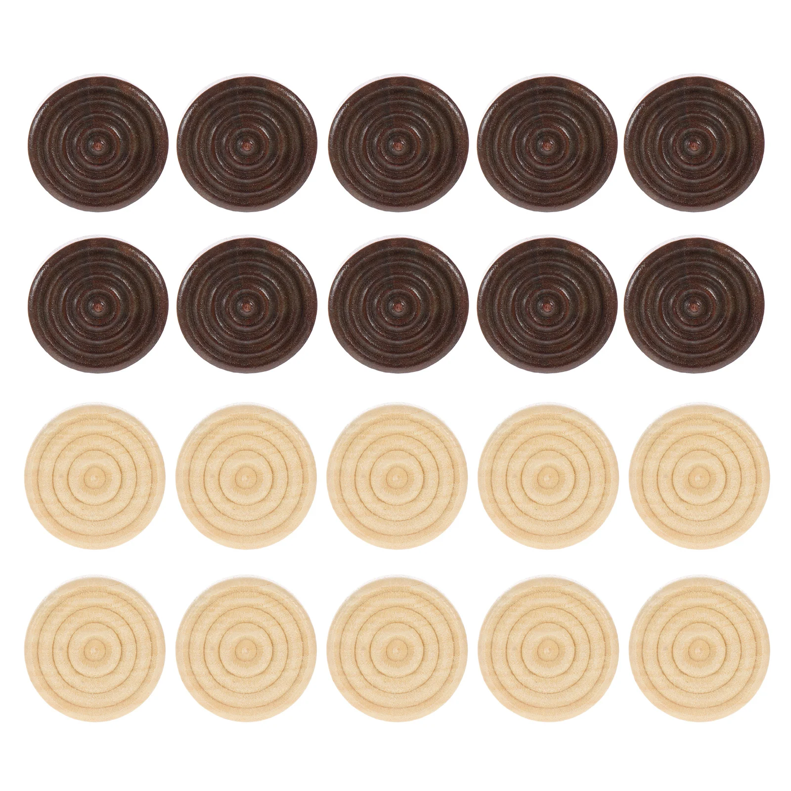 48 Pezzi Di Scacchi In Legno Dama Di Legno Giochi Da Tavolo Rotondi Dama Pezzi Gioco Da Tavolo Accessorio Backgammon Educativo