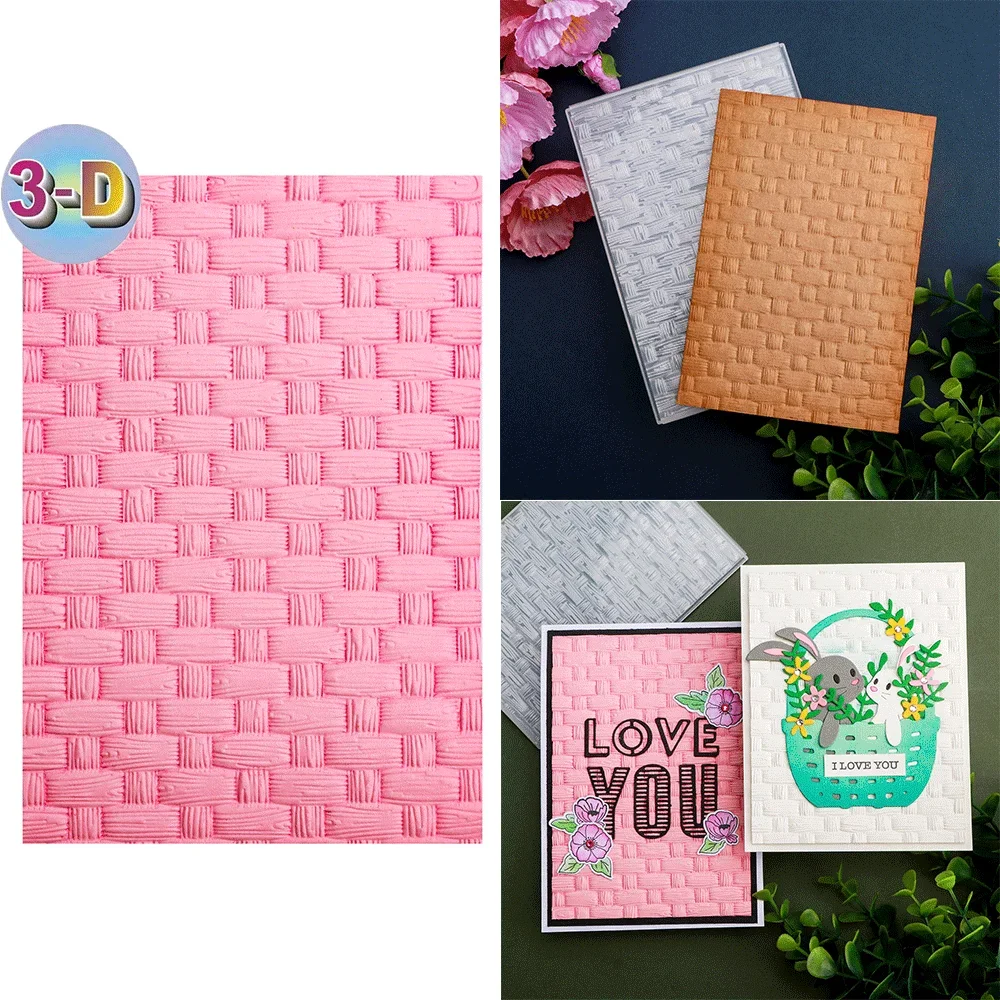 Woven 3D Embossing Folder for Card Making & Scrapbooking