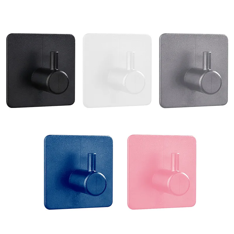 Self Adhesive Hooks 1/3/5pcs Wall Mounted Door Key Plastic Hook Cloth Coat Hanging Bathroom Robe Hanger Kitchen Shelf Organizer multifunctional hooks,self adhesive wall hooks,self adhesive hooks,kitchen hook,home storage accessories,bathroom organizer