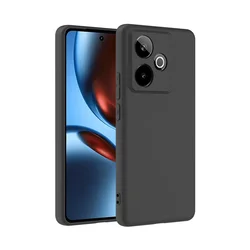 Enhanced Product Title:  
Sleek Black Matte TPU Silicone Protective Phone Case Cover for OPPO Realme GT7T (Black)