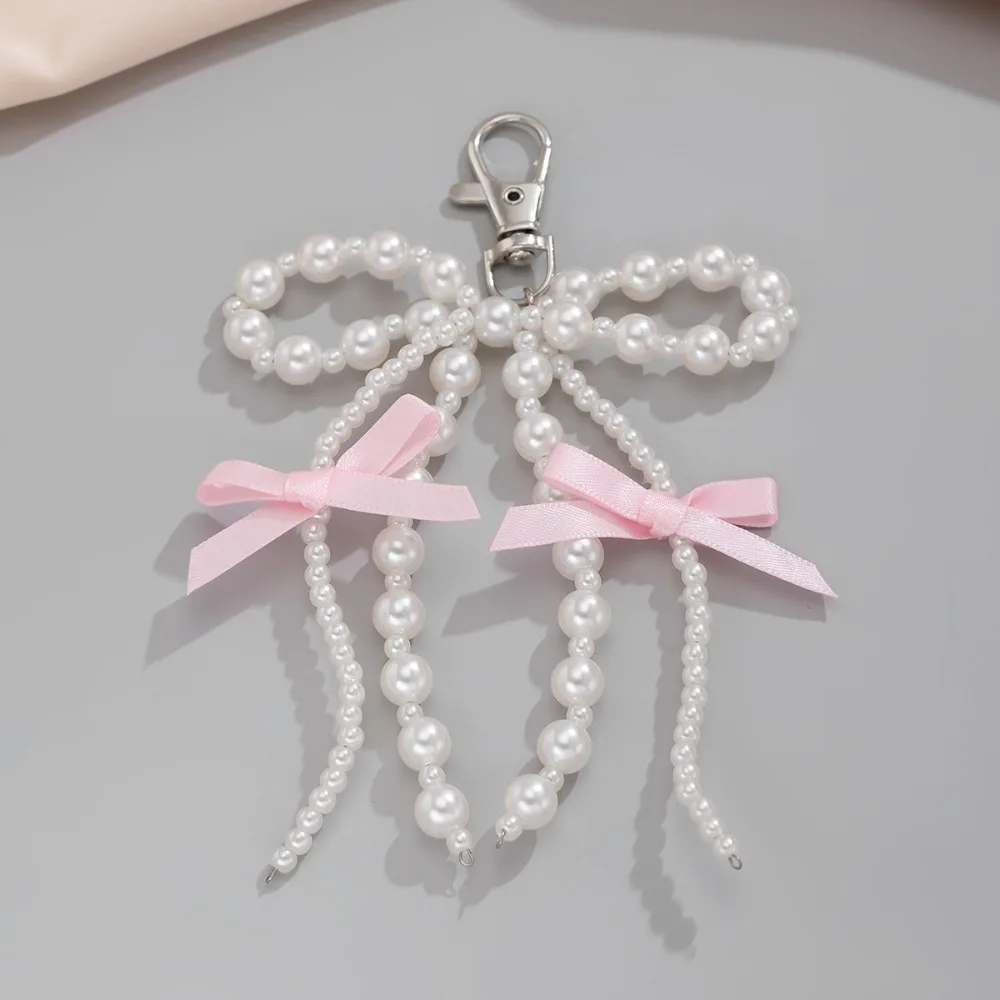 Y2k Fashion Keychain Flower Star Love Bow Strawberry Pendant Acrylic Key Chain Student Women Bag Backpack Accessories