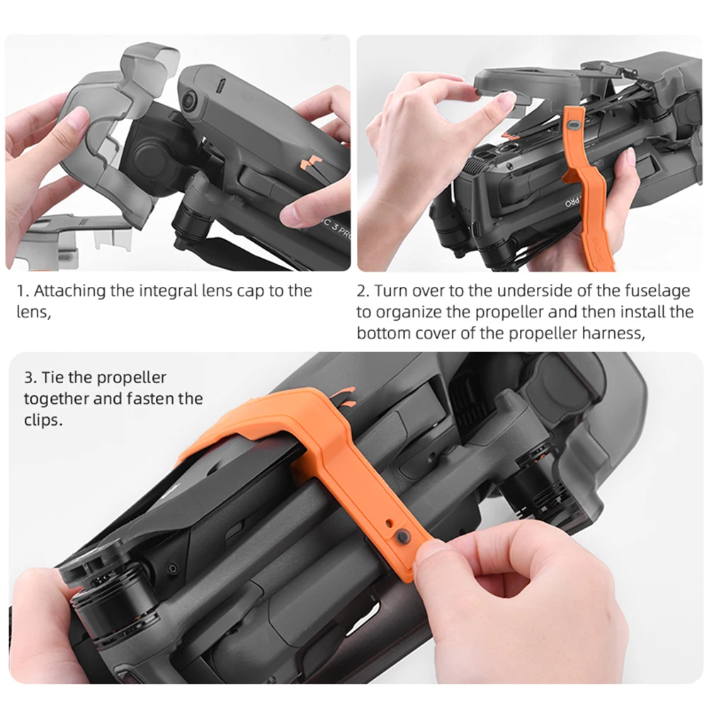 Lens Protective Cover Silicone Gimbal Protective Case Gimbal Camera Guard Propeller Chassis Cover for DJI Mavic 3 Pro