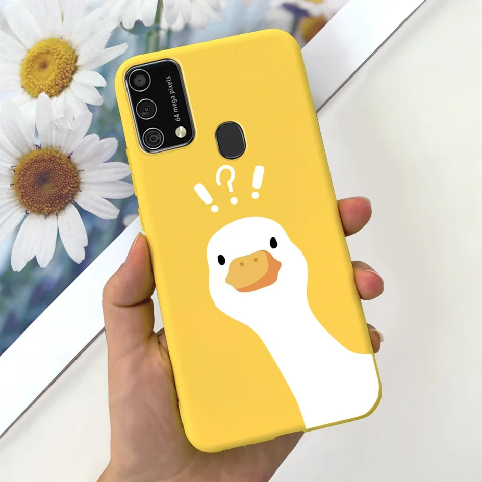 Cute Yellow Duck Cat Cartoon Silicone Phone Back Cover