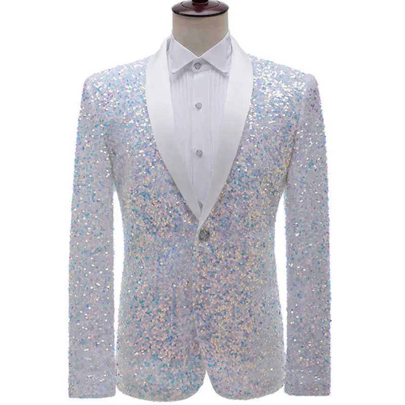 Veste Longue Blanche Brodée Pour Femme - Col Mao - Taille M - Occasion Très Bon état