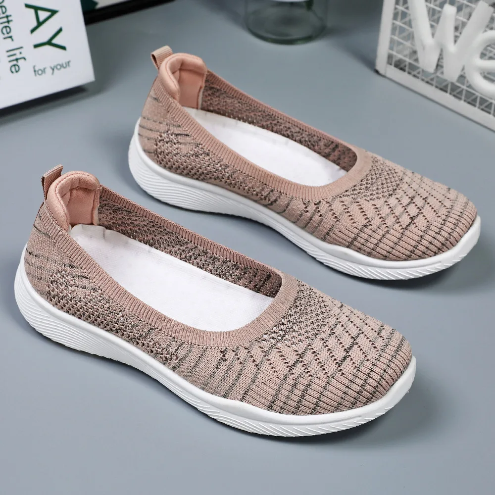 Sneakers Shoes Women Running Summer Mesh Breathable Walking Shoe Non-slip Handmade Weave Lightweight Ladies Flats Casual Shoes