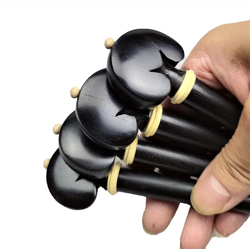 4Pcs Ebony Wood Cello Pegs 4/4 3/4 Size,Cello Shaft String Tuning Winder Accessories