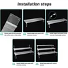 1-5 Tier Acrylic Display Stand Clear Display Riser Rack for Cupcake Perfume Doll Décor Organizer Amiibo Funko POP Figures DC05 6