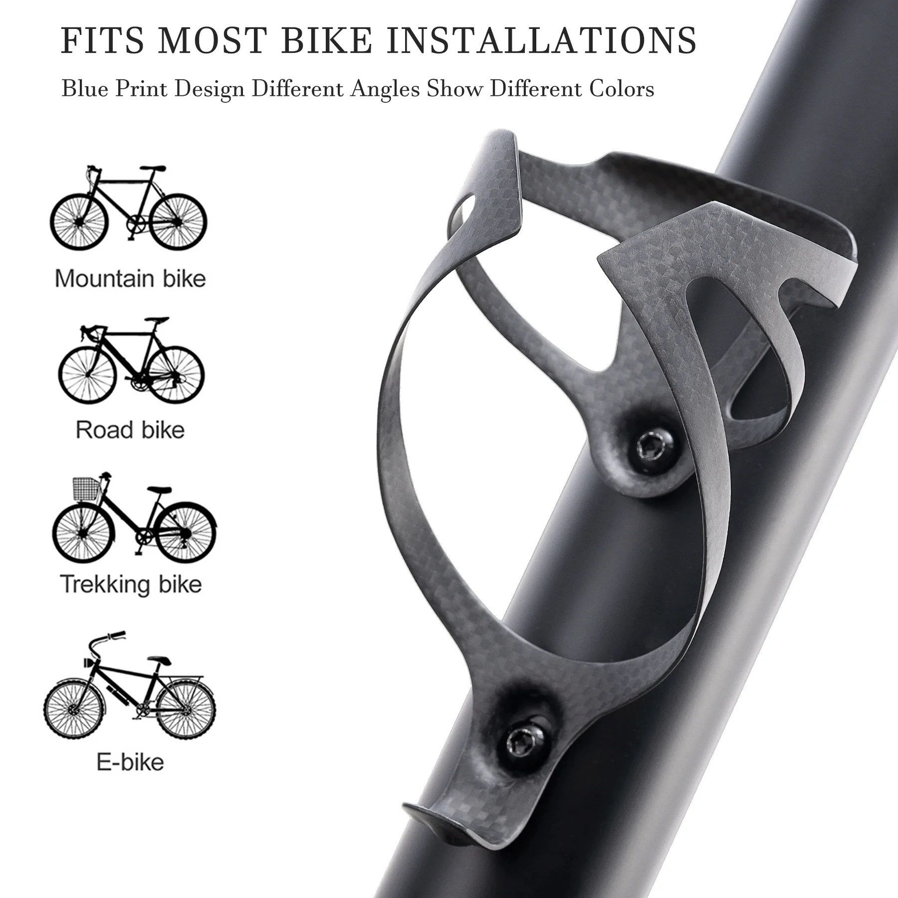 HUALONG 3K Carbon Fiber Bicycle Water Bottle Cage MTB Road Bike Water Bottle Holder Cages Cycling