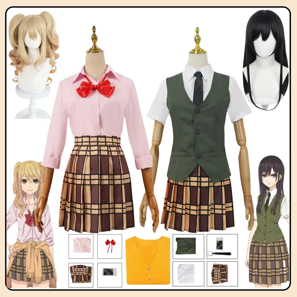 

Anime Citrus Aihara Yuzu Cosplay Costume Women Coat Skirt Outfit Aihara Mei Cos Costume Wig Suits Halloween Role Playing Costume