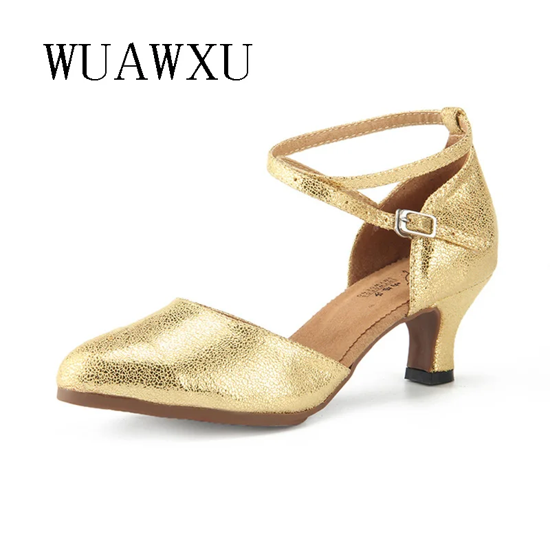 NATASHA 2023 Dance Shoes Women's Soft Sole Genuine Leather Medium High Heels Outdoor Friendship Modern Square Dance Shoes Adult