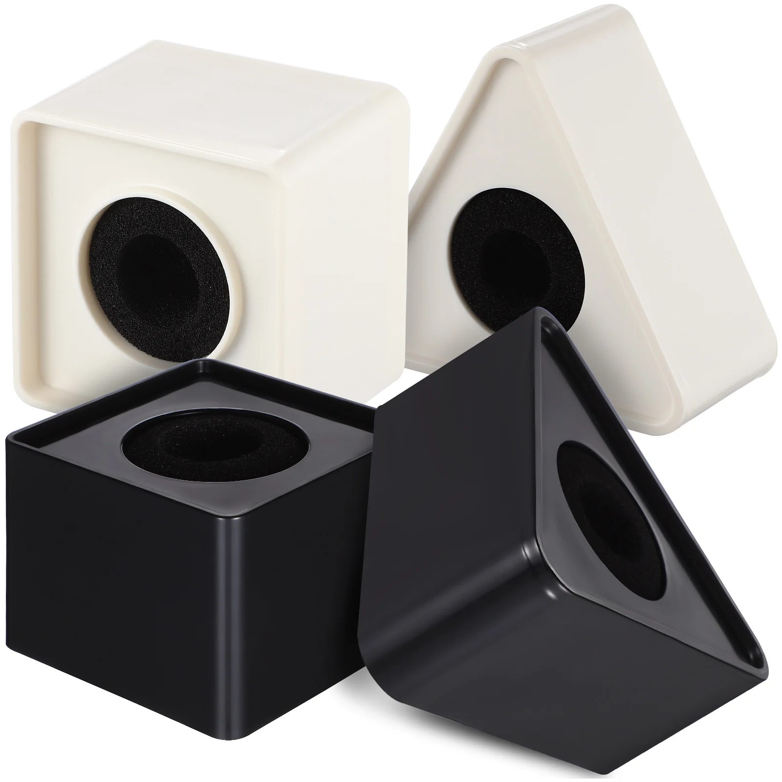 

Microphone Logo Cube Shaped Mark Interview Station ABS Flag Triangular Stand Fittings