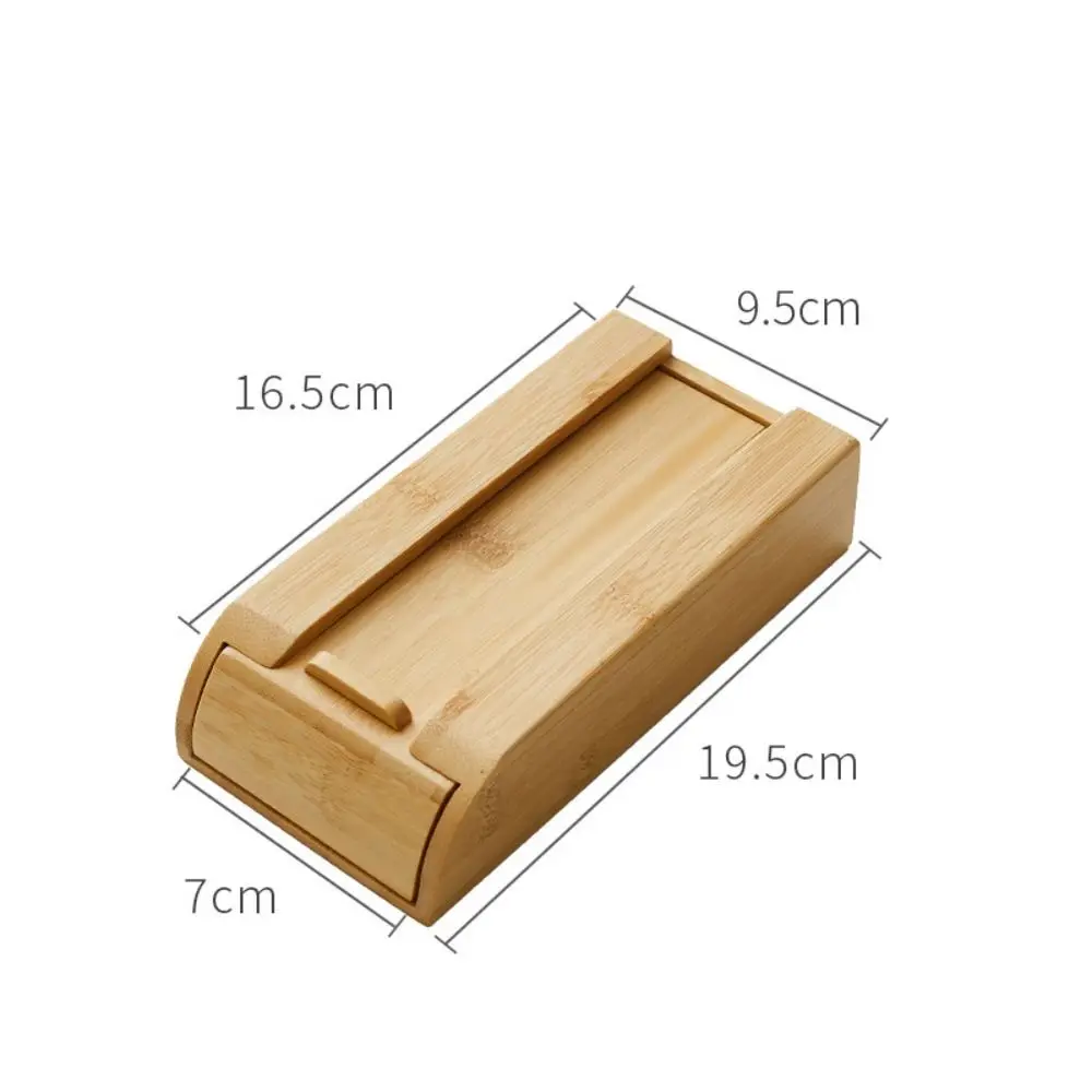 Type Creative Natural Adhesive Decoration Bamboo/Walnut Hidden Drawer Stationery Container Home Storage Wooden Storage Drawer