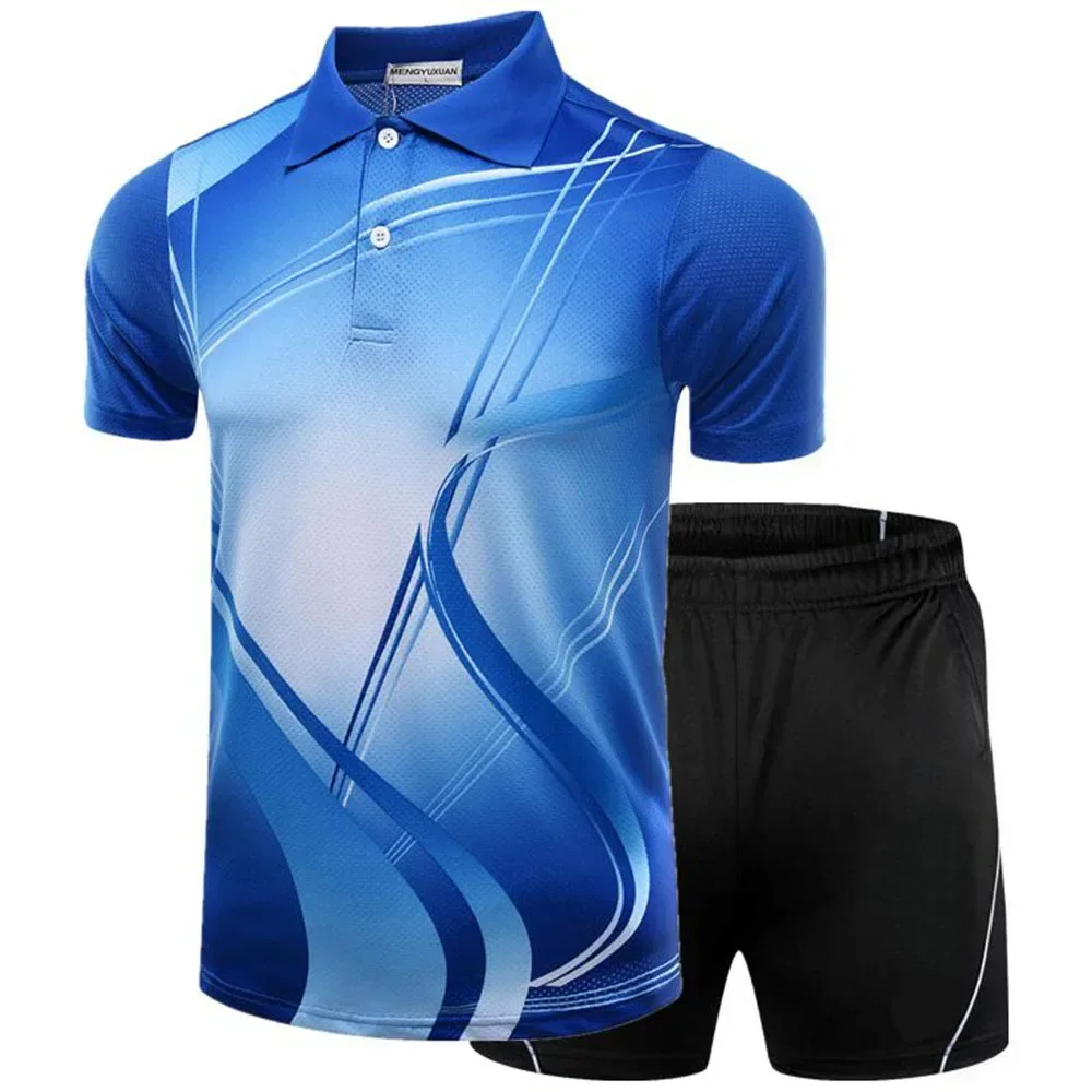 New in Tennis T-shirts Shorts Set for Men Women Quick Dry Summer Golf Wear Table Tennis Ping Ping Badminton Jersey Uniform Suits