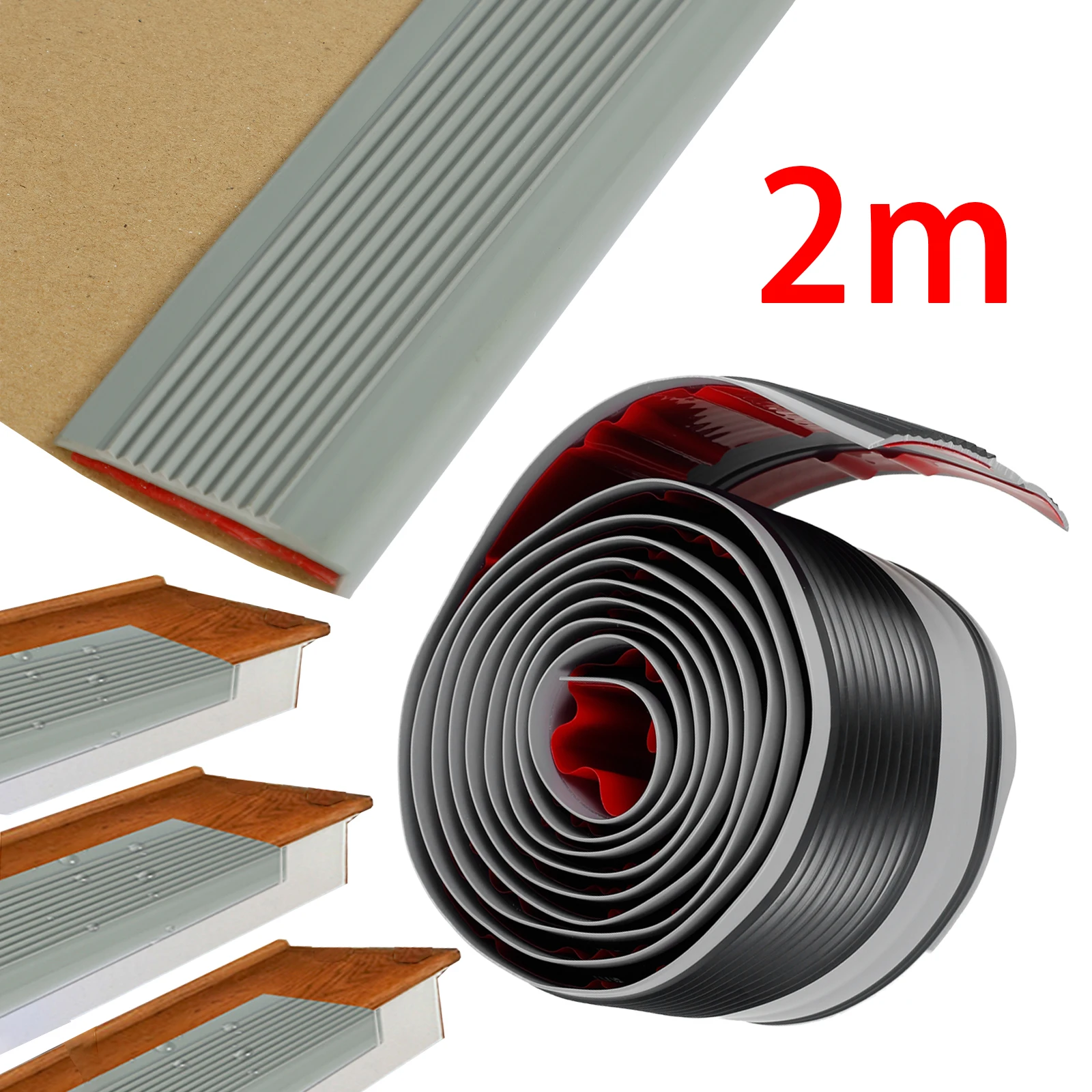 PVC Non Slip Stair Edge Protector Trim Strips