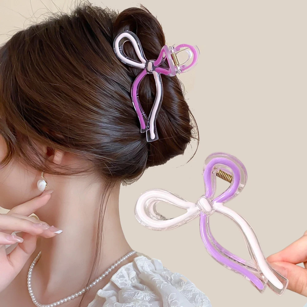 Polka-Dot Grabber Clip For Women's Summer Headwear Shark Clip Crab New High-End Back Of The Head Hairstyle Artifact Hair Claw