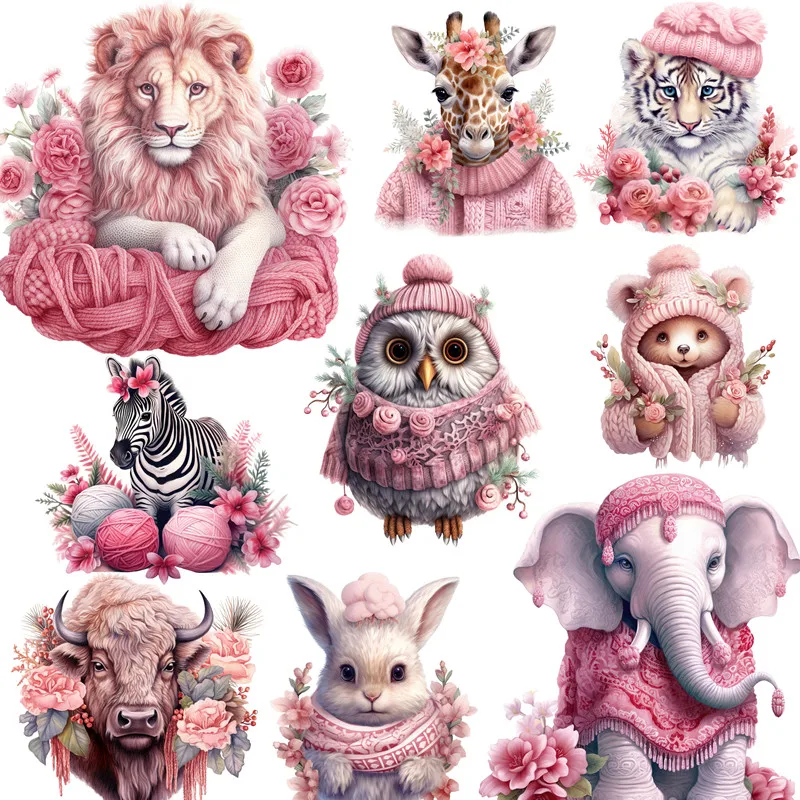 

Pink Animal Sweater Stickers Crafts And Scrapbooking stickers kids toys book Decorative sticker DIY Stationery