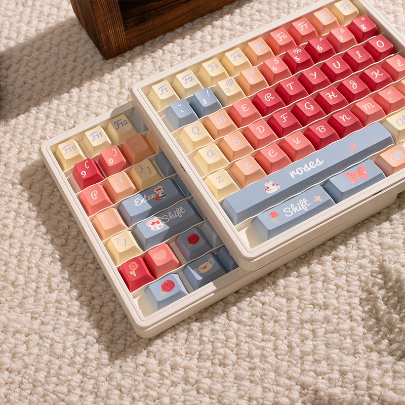 체리 GMK OEM 프로필 기계식 키보드 키 캡, 프로스트 뚜껑, 키 보관 가방, 케이스 박스, 3 레이어 키캡