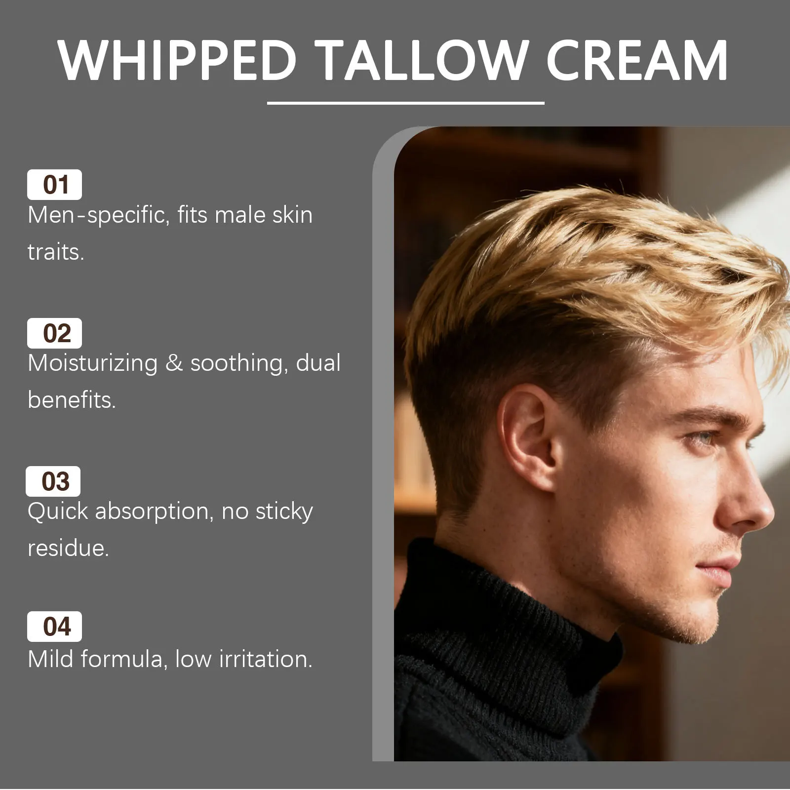 EAST MOON Men's Facial Moisturizing Cream Daily Moisturizing, Refreshing and Brightening Men's Skin Nourishing Care Cream