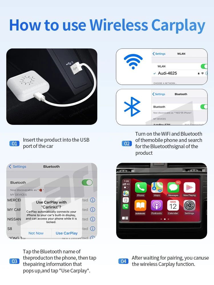Carlinkit 3.0 ̴ ī÷   Ƽ  Ÿ ƿ    ī÷ ڽ iOS cplay2air  2022, ī÷   Ƽ