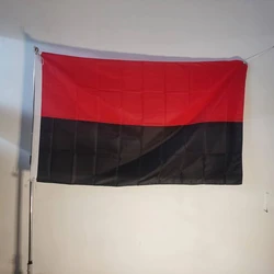 Macedonia Red Black Flag Banner Indoor Outdoor For Decor 90x150cm Polyester