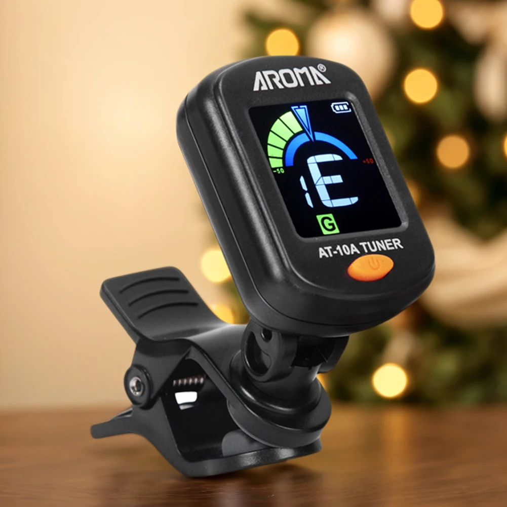 Digital Electronic Tuner Foldable Rotatable Acoustic Guitar Tuner Electric Guitar Tuner for Acoustic Guitar Ukulele Bass Violin