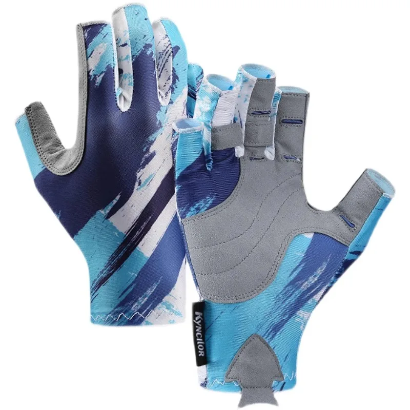 Fishing Gloves Half Finger - Non-Slip Grip, Breathable & Durable for Cycling, Outdoor Sports - Enhanced Palm & Tiger Protection