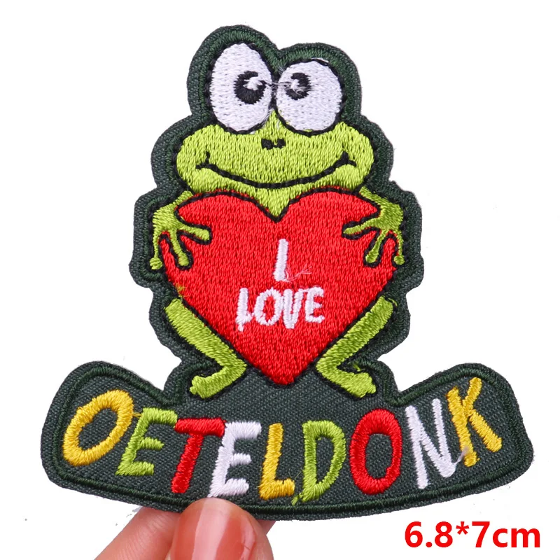 Oeteldonk Embroidered DIY Frog Carnival Iron-On Patch