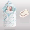 Newborn Cotton Blanket Winter Warm Embroidery Baby Swaddling Blanket Cartoon Envelope Wrap Blankets Baby Boys Girls Bed Quilt 2