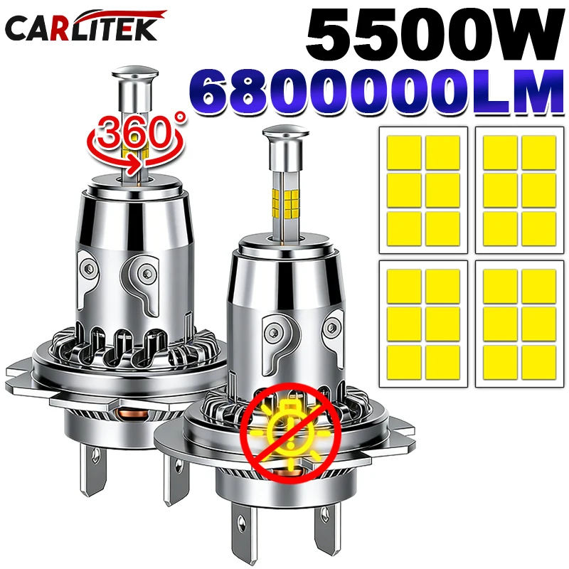 6800000LM 6500W 3D LED H7 자동차 헤드라이트 전구 캔버스 CSP 칩..