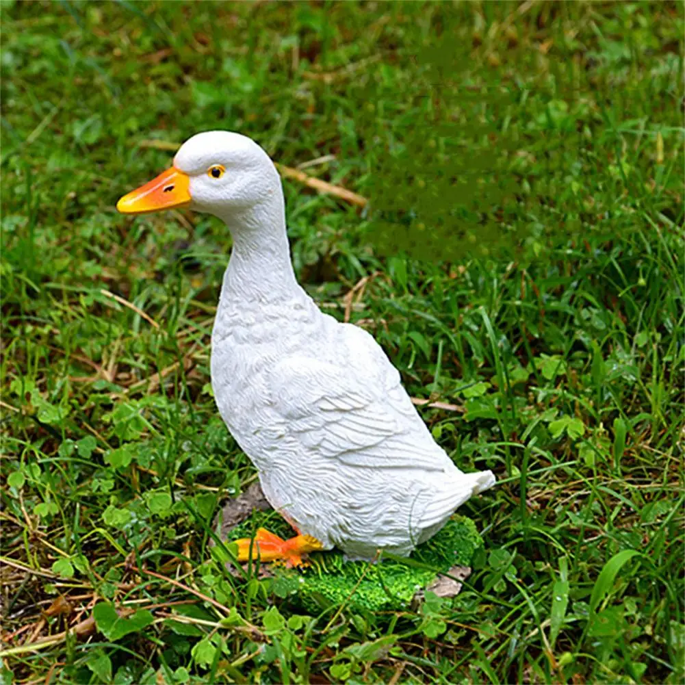 送料無料】庭オブジェ アヒル ダック 夫婦 北欧インテリア 樹脂 庭置物ガーデニング | I'amour Zakka 2スタイルの樹脂製のアヒルの装飾品人工的なアヒルの庭の彫刻動物の像の装飾シミュレーション池の装飾風景工芸品