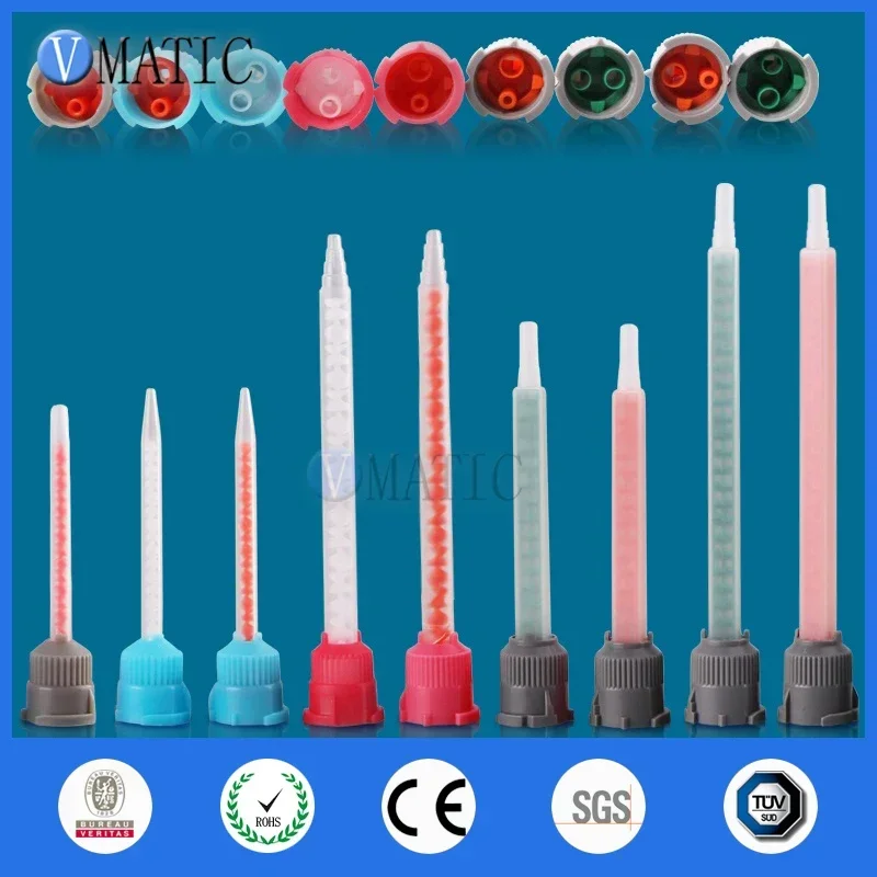 MB3.2-16L 10: 1 Mixed Nozzle Spiral Tube Core Double Liquid Bell Mouth Static Mixture Mixer Overhead Mixers 10pcs