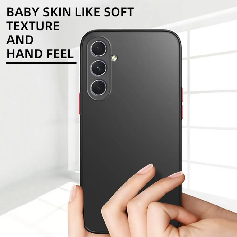 Original Matte Silicone Edge Case with Hard PC Back Cover and Camera Protection