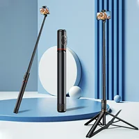 180cm Selfie Stick Tripod Aluminum Smartphone Tripod Stand All-in-1Extendable Phone Tripod for Video Recording/ Selfie/Vlog