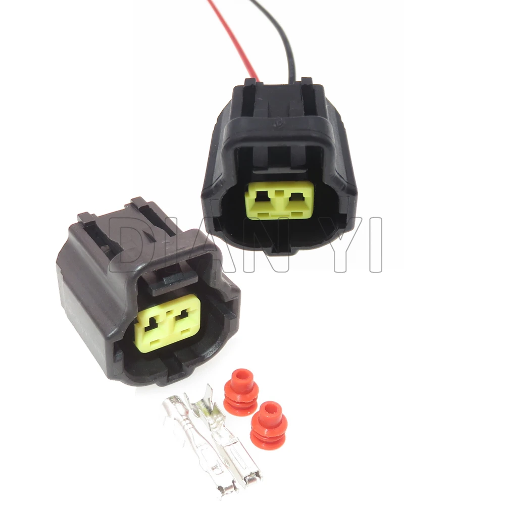 

1 Set 2 Way Starter Car Plastic Housing Sealed Connector Auto Socket With Cables 184212-1 184000-1 Automobile Wire Adapter