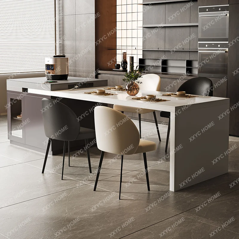 

Stone Plate Kitchen Island Dining Table Integrated Medium Kitchen Island Open Kitchen Home Table