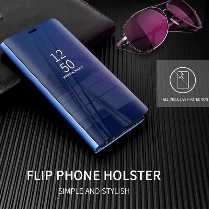 Sleek Mirror Flip Phone Case with Capa Cover Design