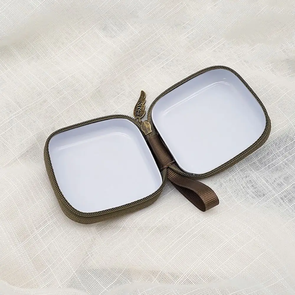 Portable Virgin Mary Prayer Rosary Storage Bag 7x7cm Cartoon Jewelry Box Elegant Zippered Christian Gift Devotees