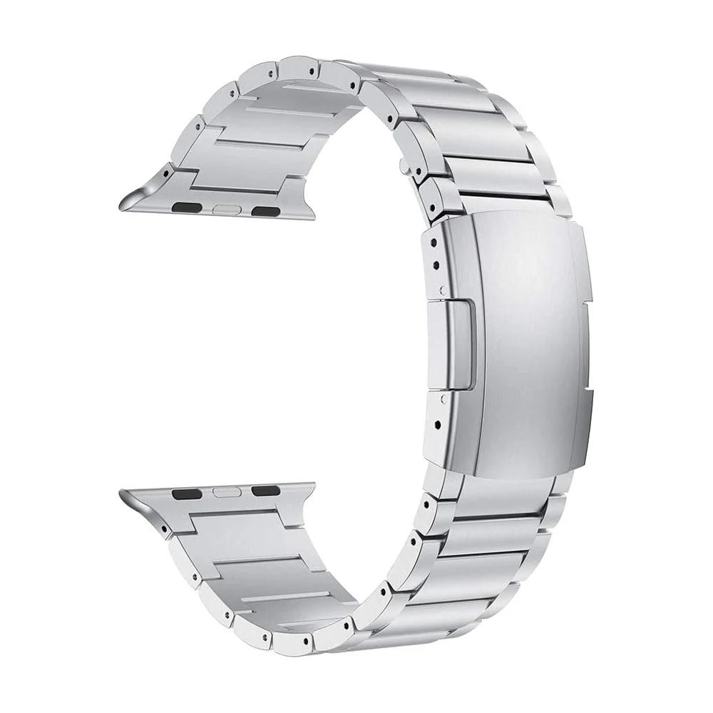 Gorpin Per Apple Watch Ultra 2 Band 49Mm, Cinturino In Metallo Titanio Per Cinturino Iwatch Apple Watch Series 9 45Mm, Argento